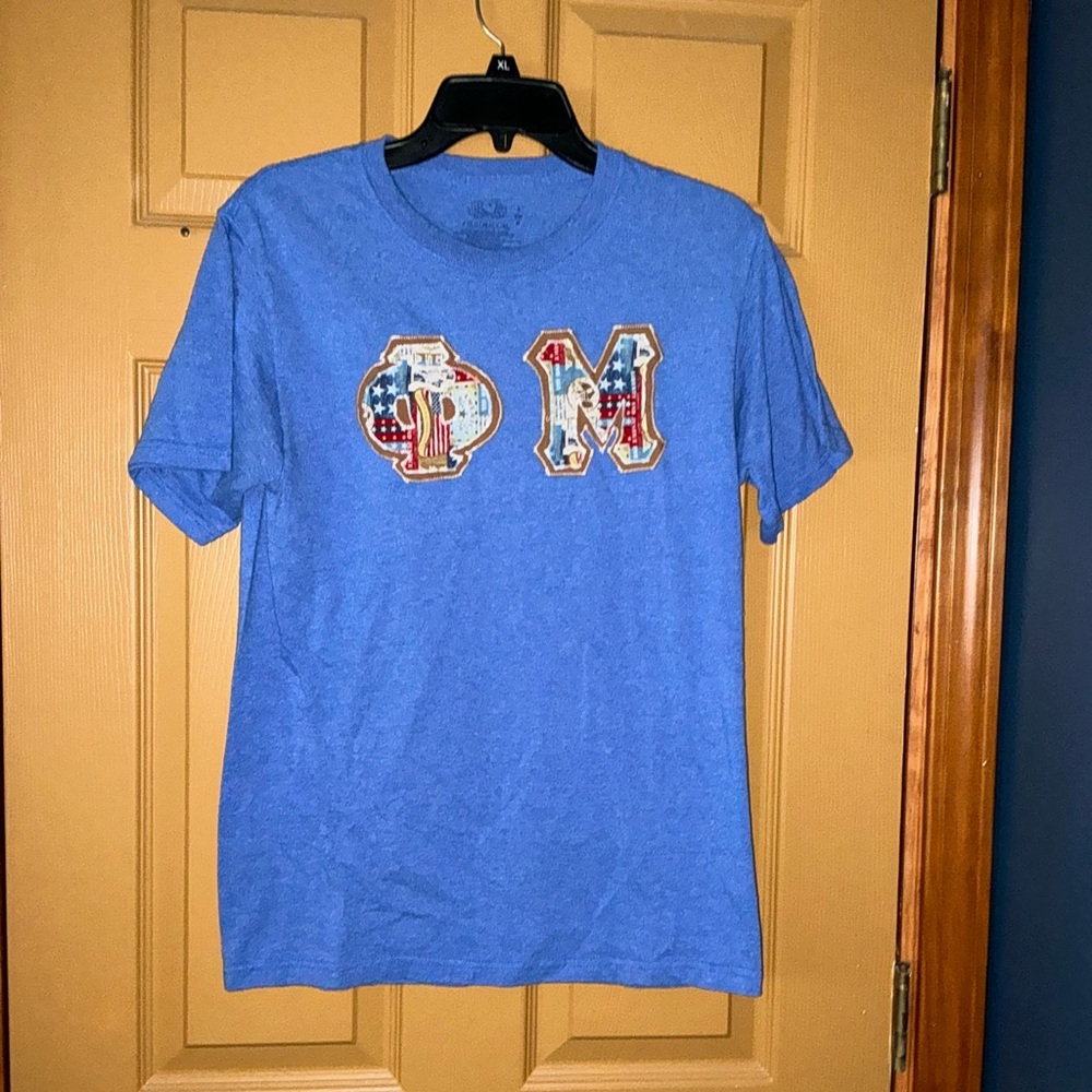 Phi Mu Stitch Letter Shirt